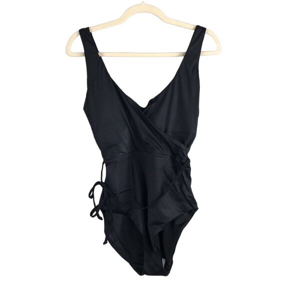 ANDIE The Belmar One Pcs Swimsuit Sz M  V Neck Waist Tie Eco Feminine Retro NWT - Picture 5 of 11